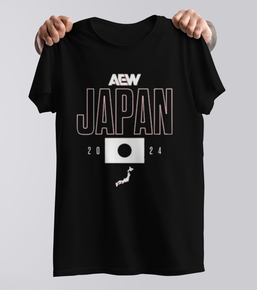 AEW Japan 2024 With Japanese Flag And Map T-Shirt