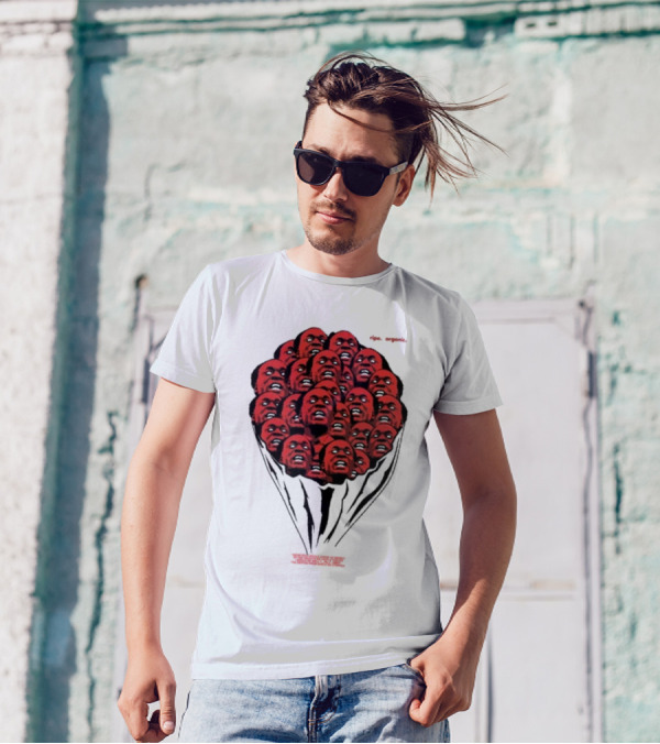 Nkrumah Never Dies Afri5a Ripe Organic Face Cluster T-Shirt