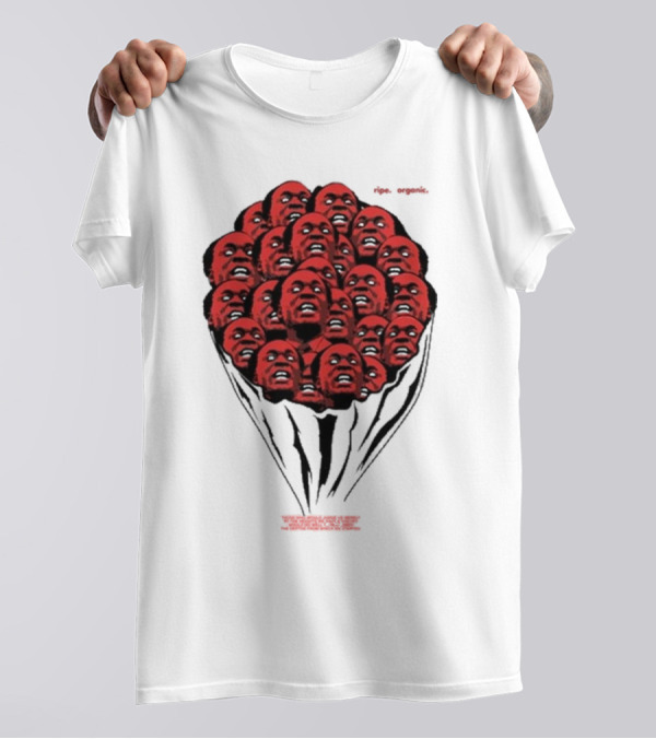 Nkrumah Never Dies Afri5a Ripe Organic Face Cluster T-Shirt