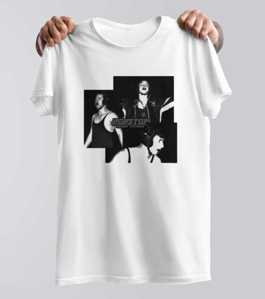 NONSTOP Andrew Thompson Black And White Collage T-Shirt