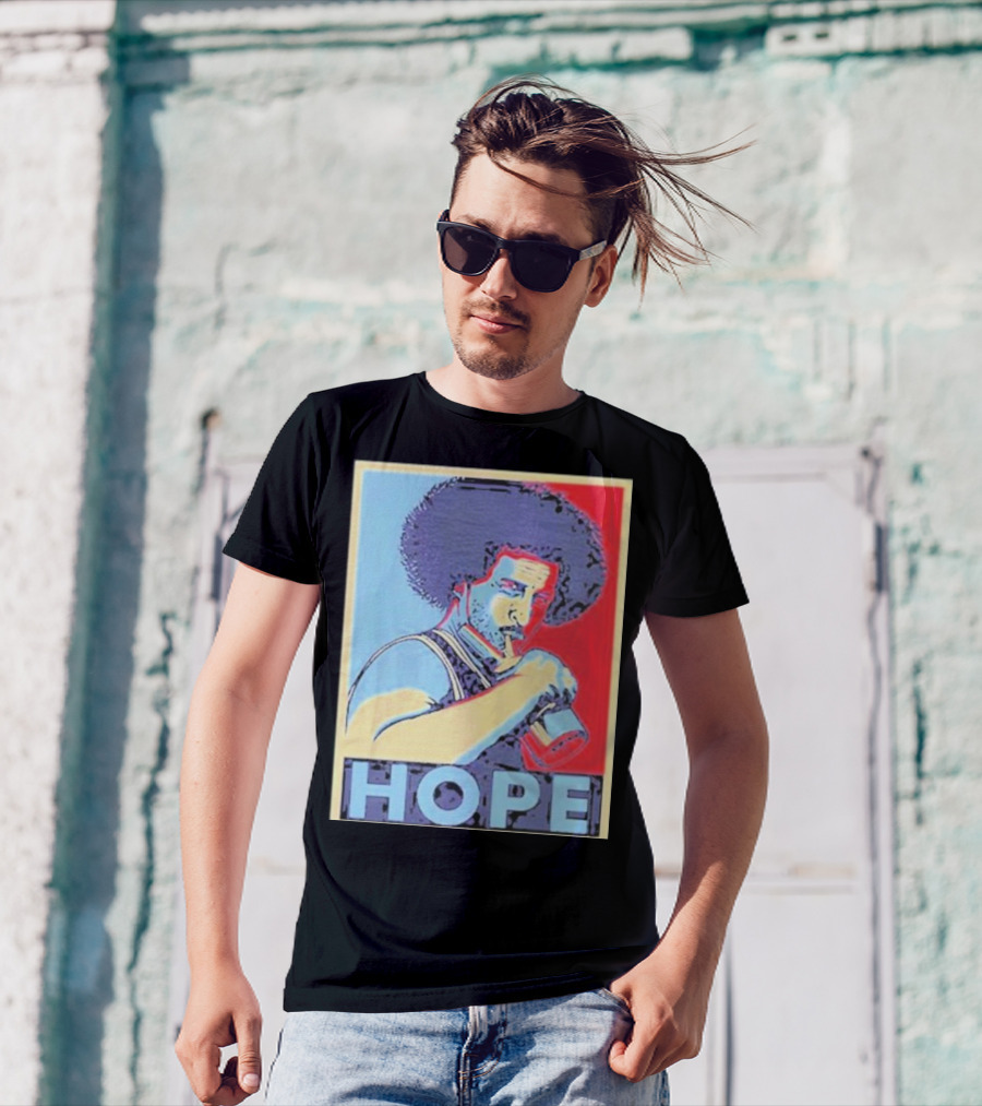 Andy Frasco And The U N Hope Poster Style With Blue Red Afro T-Shirt