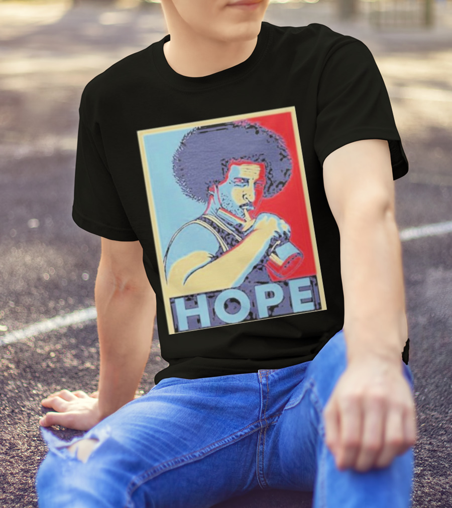Andy Frasco And The U N Hope Poster Style With Blue Red Afro T-Shirt