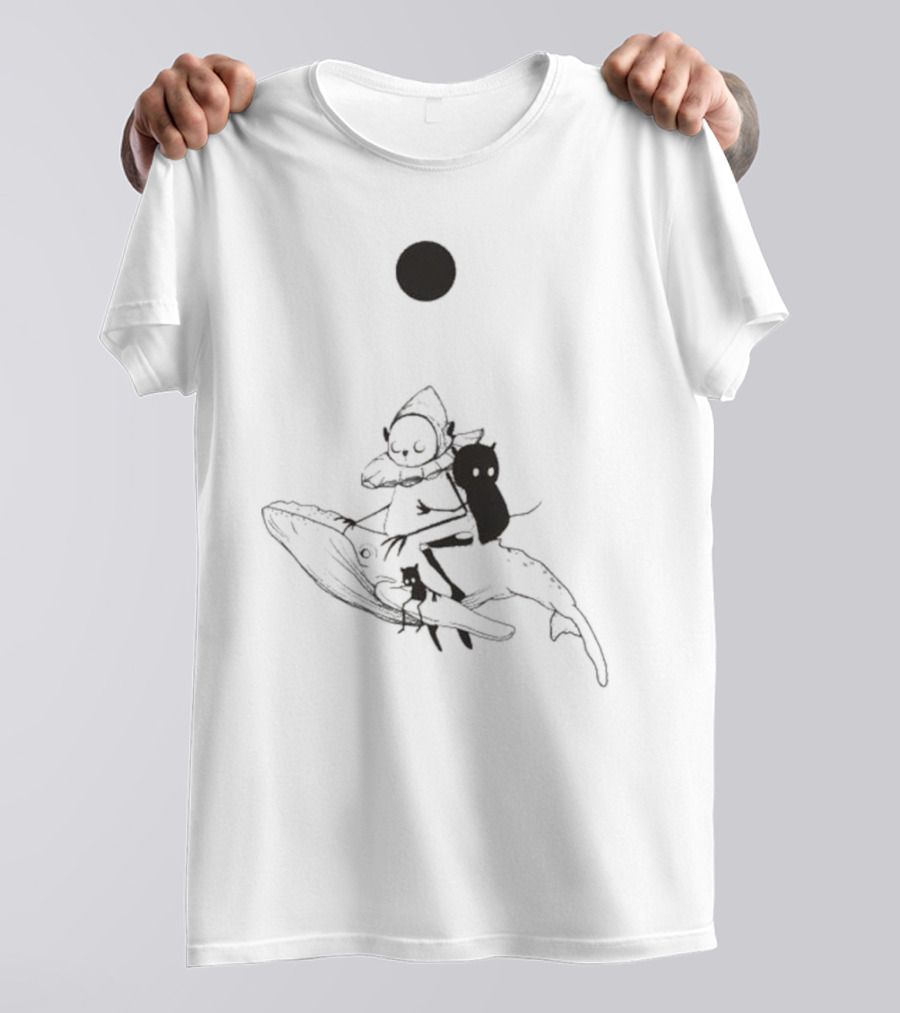 Are We There Yet On Our Way Forever Surreal Illustration With Whimsical Character And Creatures T-Shirt