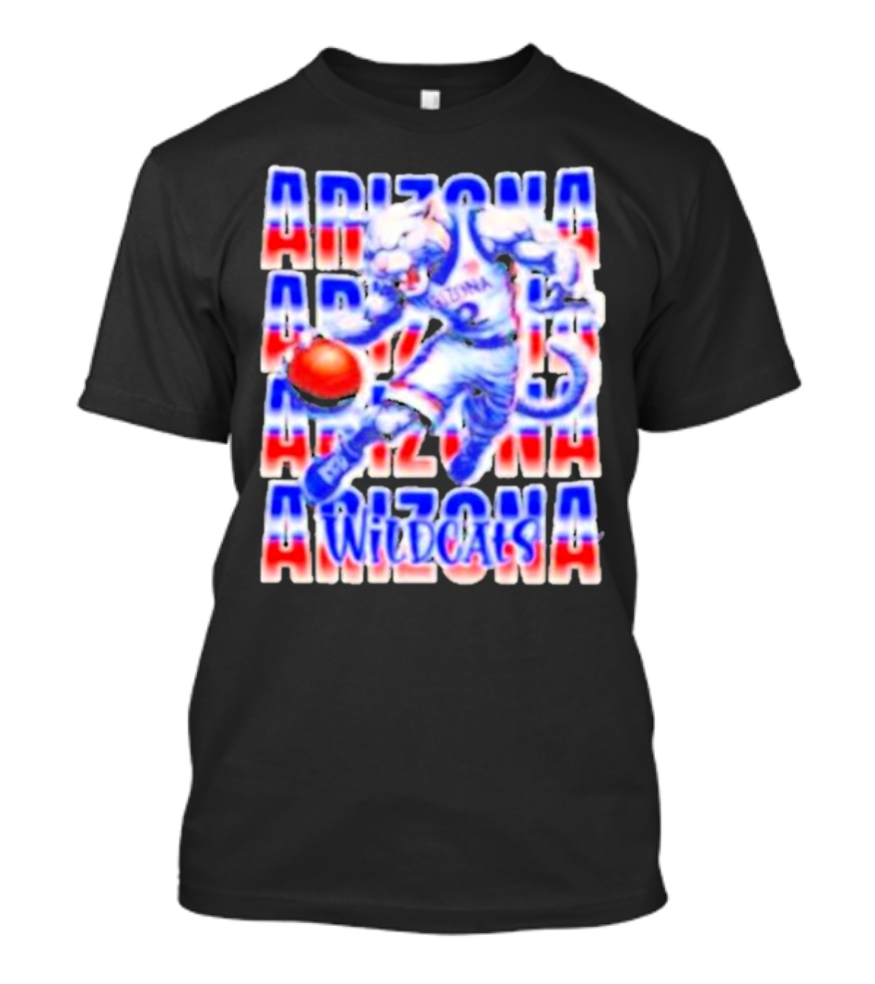 Arizona Wildcats Basketball With Bold Graphic Player T-Shirt