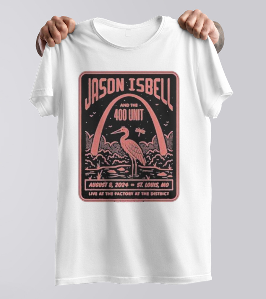Jason Isbell And The 400 Unit Live August 8 2024 St. Louis MO The Factory At The District T-Shirt