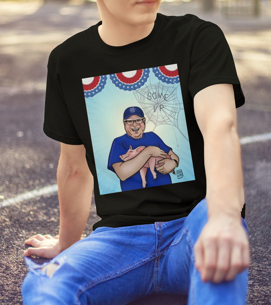 Jess Piper Tim Walz Hugs Pig Some America Happy Again T-Shirt