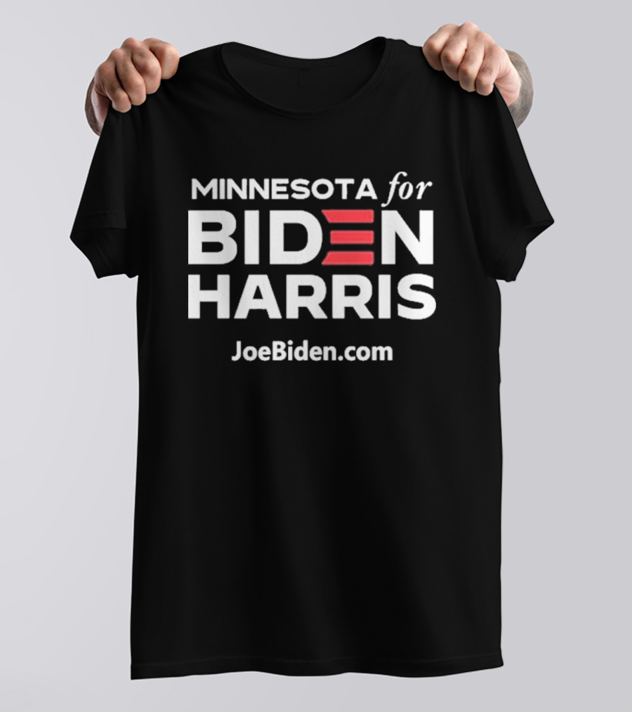 Lucas Sanders Wearing Minnesota For Biden Harris Joebiden.Com T-Shirt