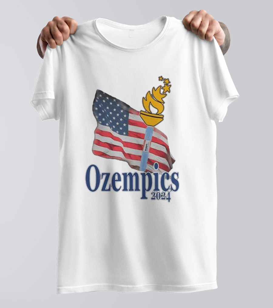 Ozempics 2024 American Flag Torch T-Shirt