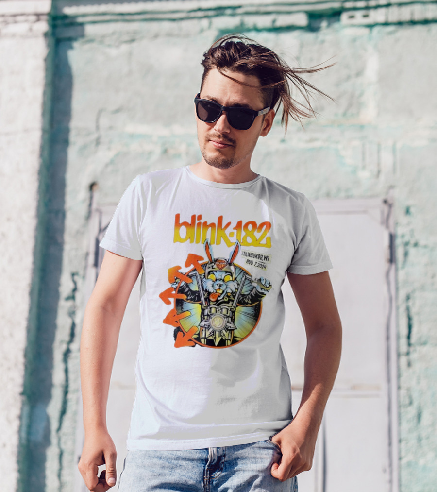 Blink-182 Concert Rabbit Milwaukee WI August 7 T-Shirt
