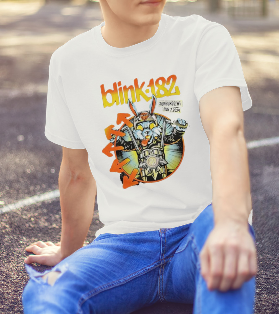 Blink-182 Concert Rabbit Milwaukee WI August 7 T-Shirt