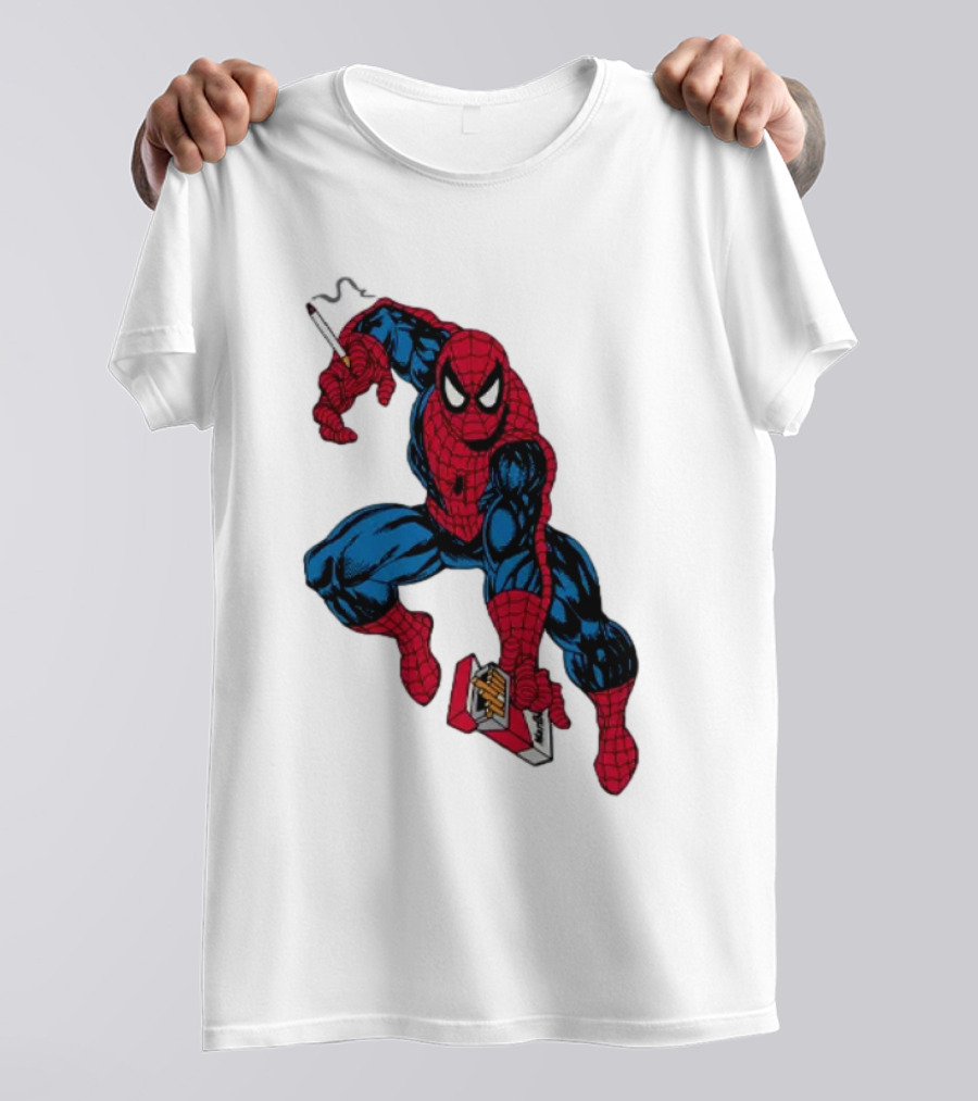 Spider-Man The Amazing Smokerman Cigarette Package Swing T-Shirt