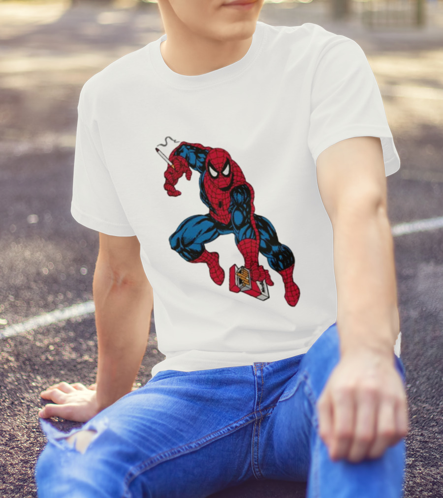 Spider-Man The Amazing Smokerman Cigarette Package Swing T-Shirt