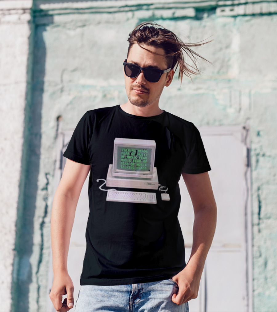 Talking Heads Fear Of Music Retro Computer Screen Display T-Shirt
