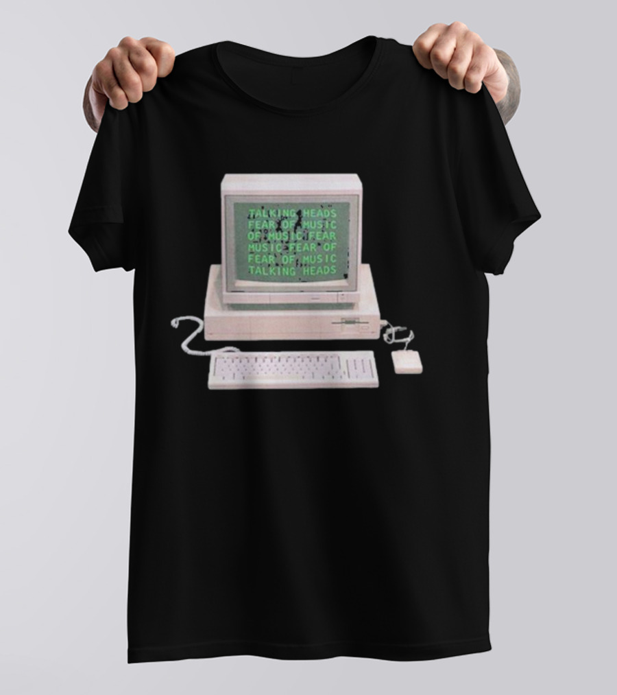 Talking Heads Fear Of Music Retro Computer Screen Display T-Shirt