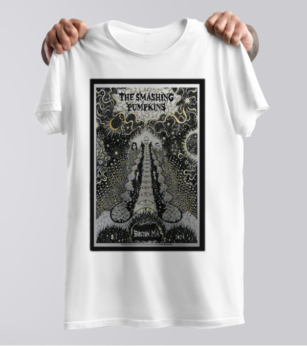 The Smashing Pumpkins August 7 2024 Boston MA Psychedelic T-Shirt