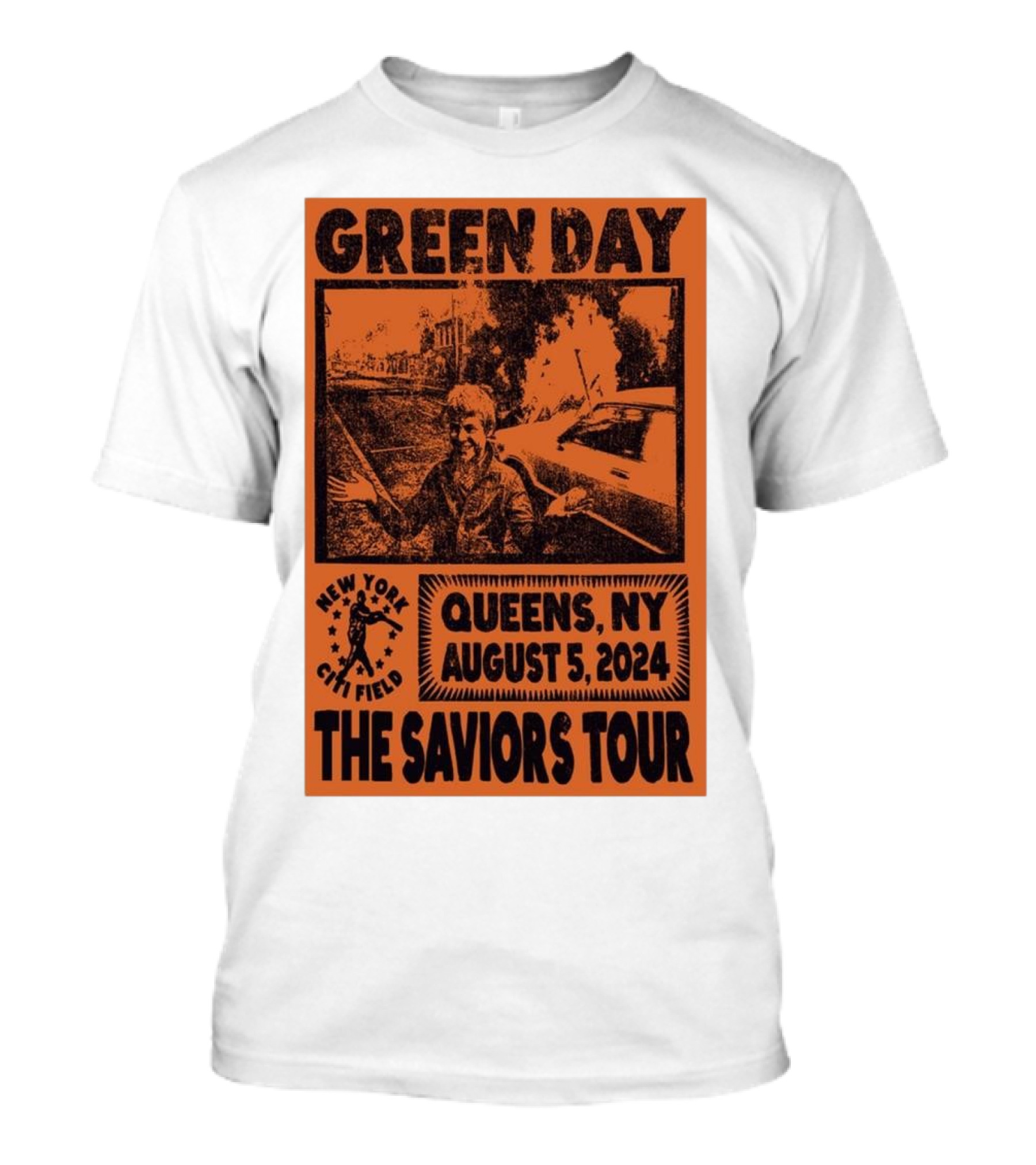 Green Day New York City Field Queens NY August 5 2024 The Saviors Tour T-Shirt