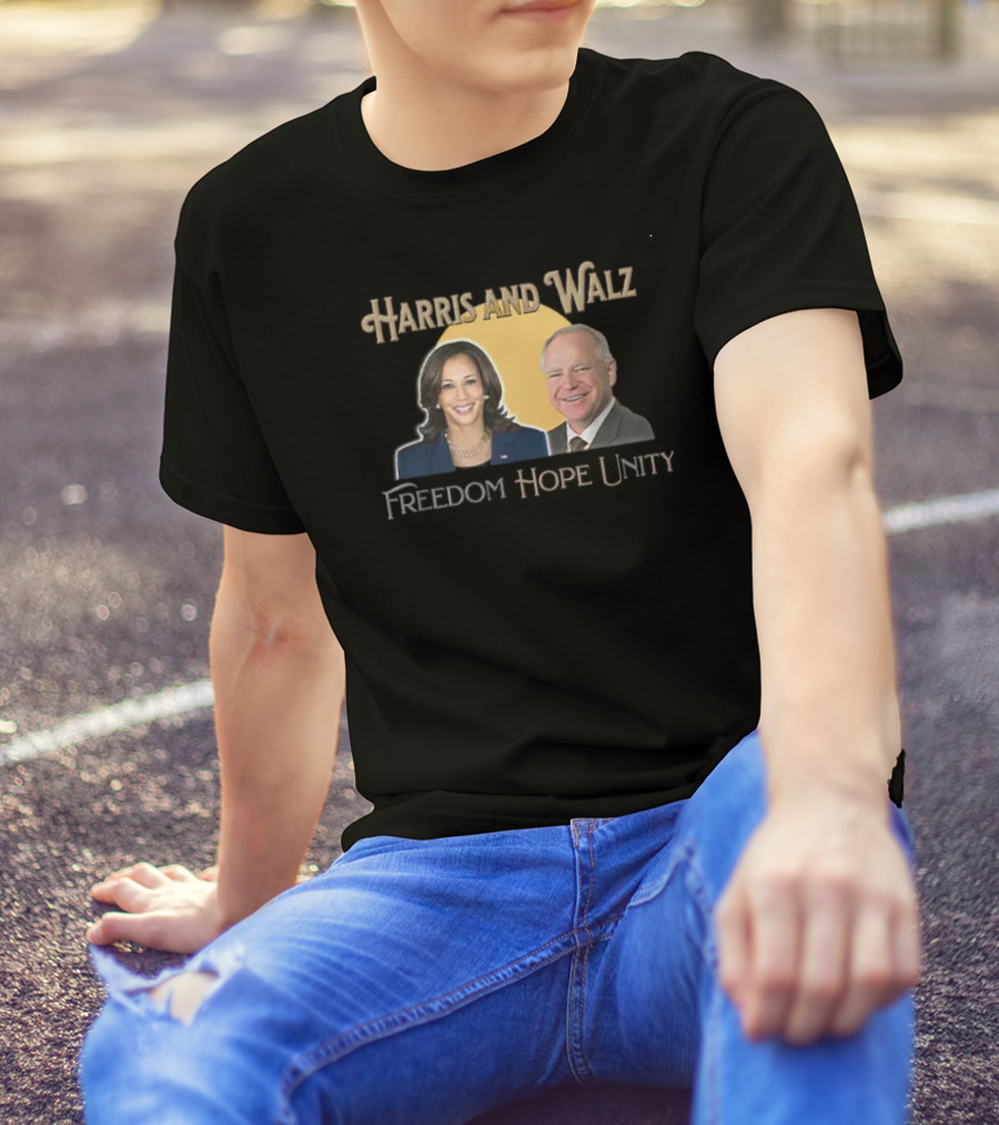 Harris And Walz Freedom Hope Unity T-Shirt