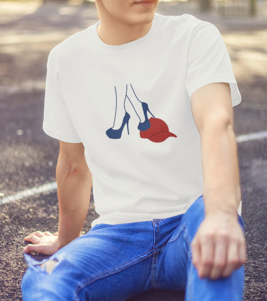 Kamala Harris Heels Stepping On Red MAGA Hat T-Shirt