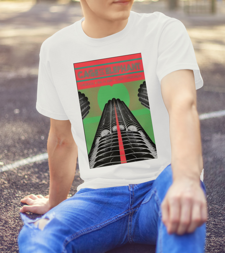 Cage The Elephant Concert August 14 2024 Credit Union 1 Arena Chicago IL T-Shirt