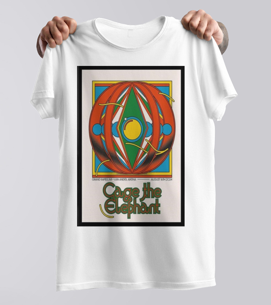 Cage The Elephant August 16 2024 Van Andel Arena Grand Rapids MI Geometric T-Shirt