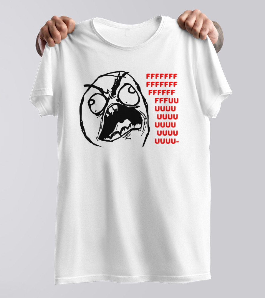 FFFFUUUU Rage Comic Meme Face T-Shirt