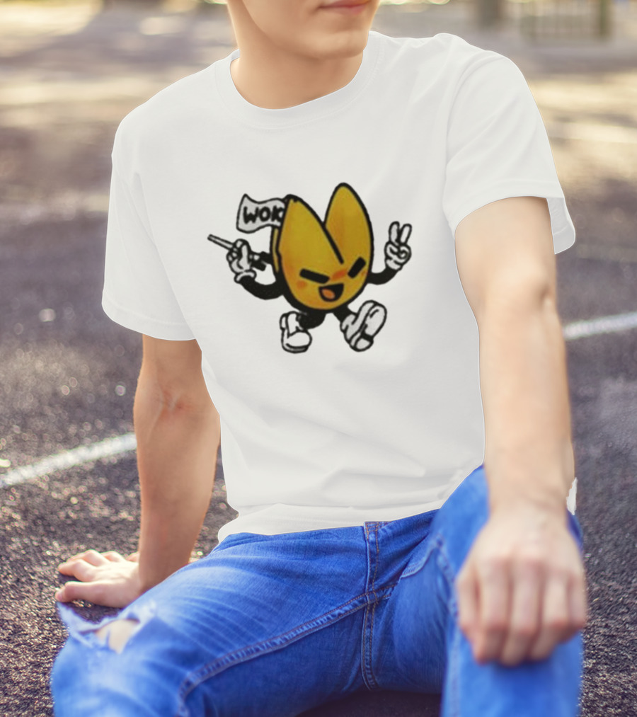 Retrokid Wok It’s Woks Inside That Counts Fortune Cookie Character T-Shirt