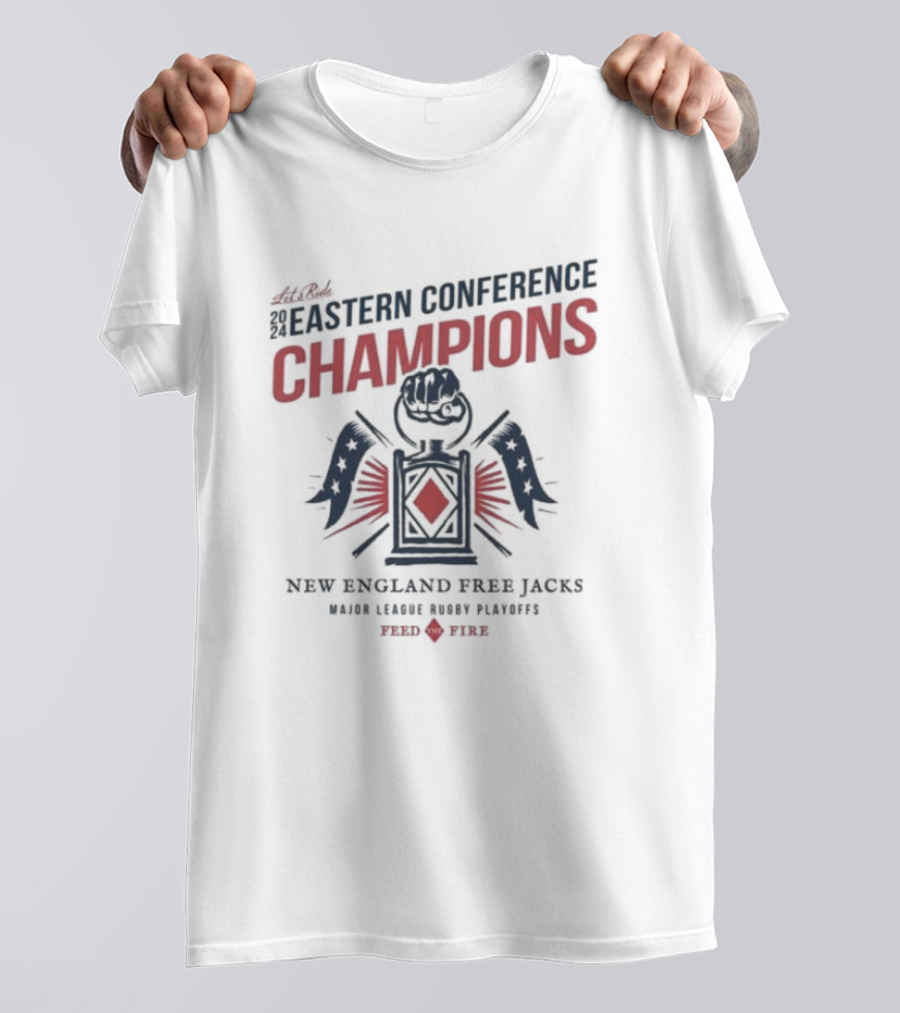 New England Free Jacks Eastern Conference Champions Major League Playoffs Fire Fist T-Shirt