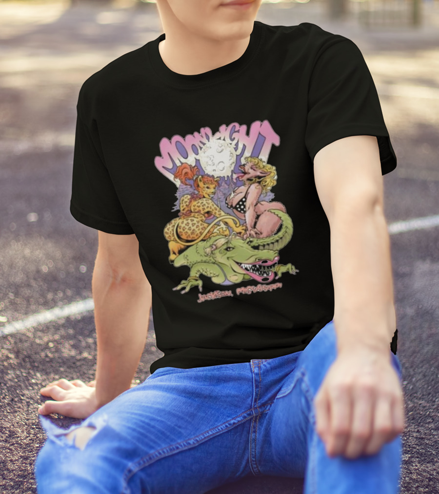 Moonlight Jackson Mississippi Eric Kostiuk Williams Reptile And Animal Party Scene T-Shirt