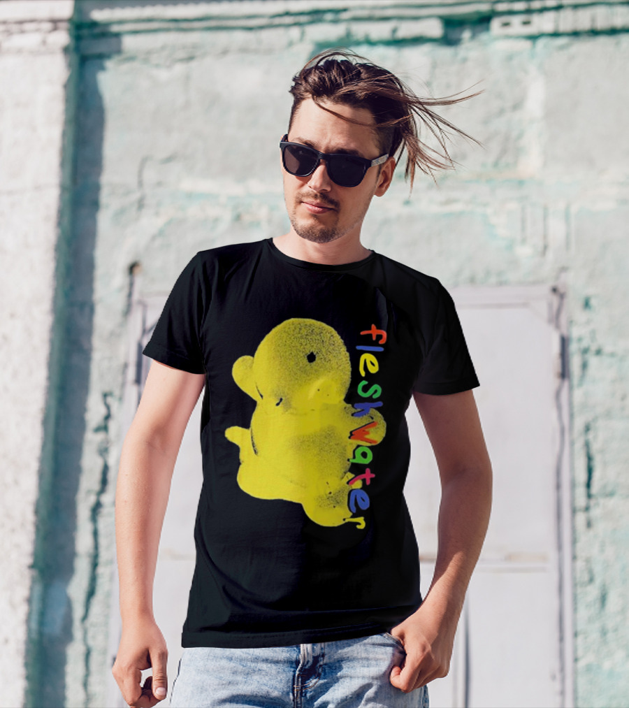 Fleshwater Colorful Text Yellow Ducky T-Shirt