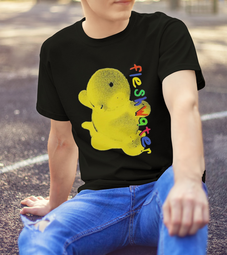 Fleshwater Colorful Text Yellow Ducky T-Shirt
