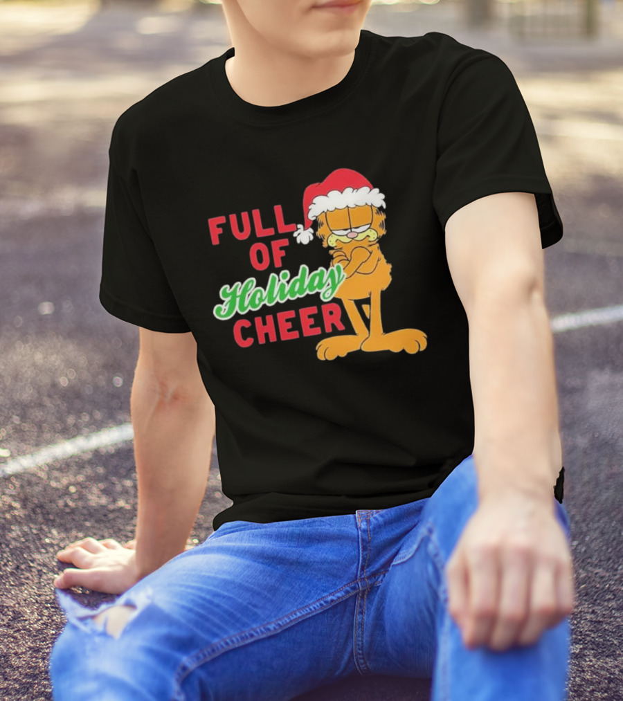 Garfield Full Of Holiday Cheer Ripple Junction T-Shirt