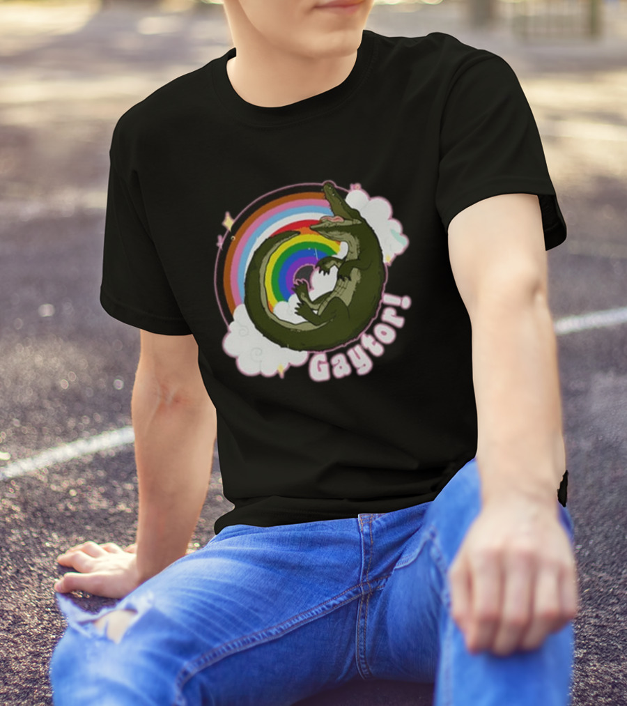 Gators Daily Gaytor Rainbow Clouds T-Shirt