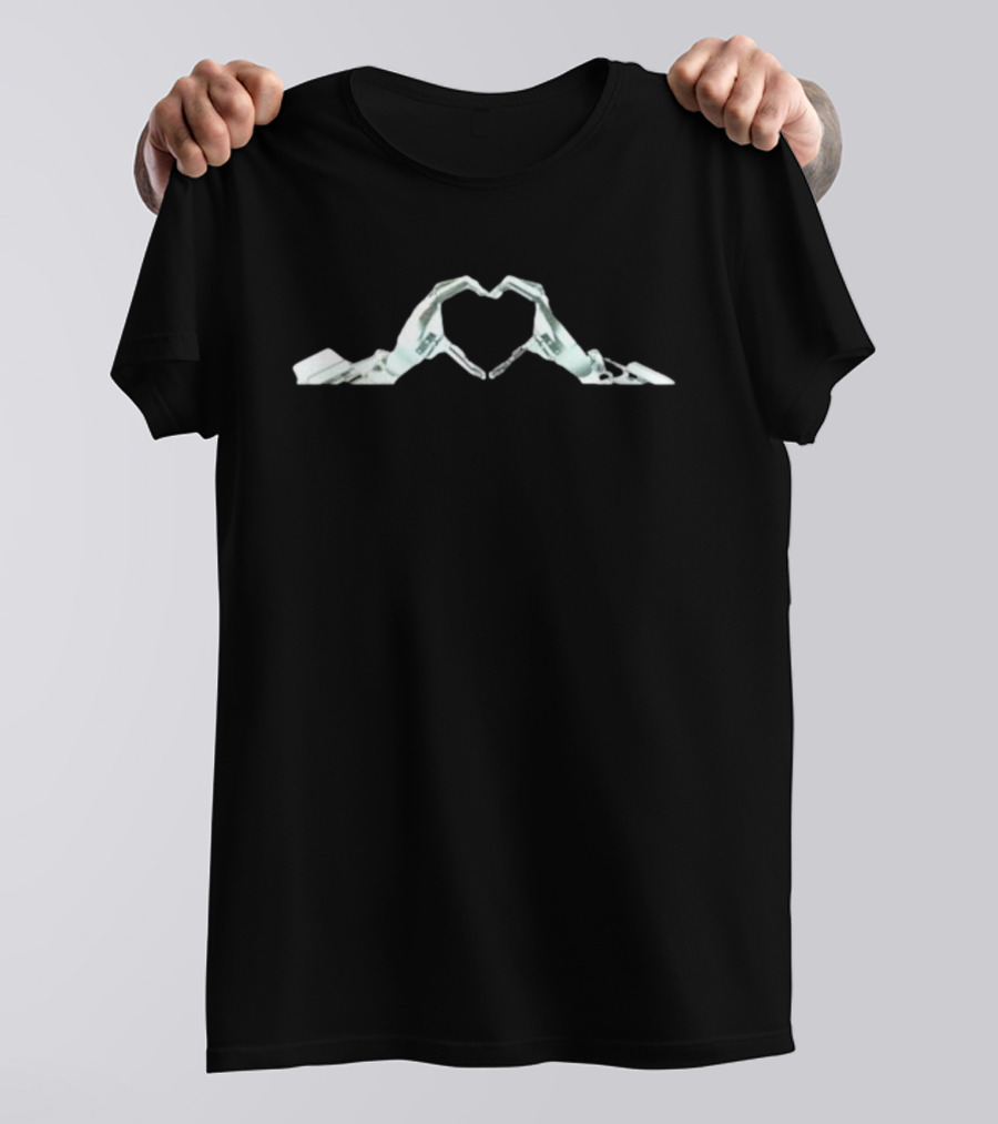 Elon Musk Robot Hand Heart T-Shirt