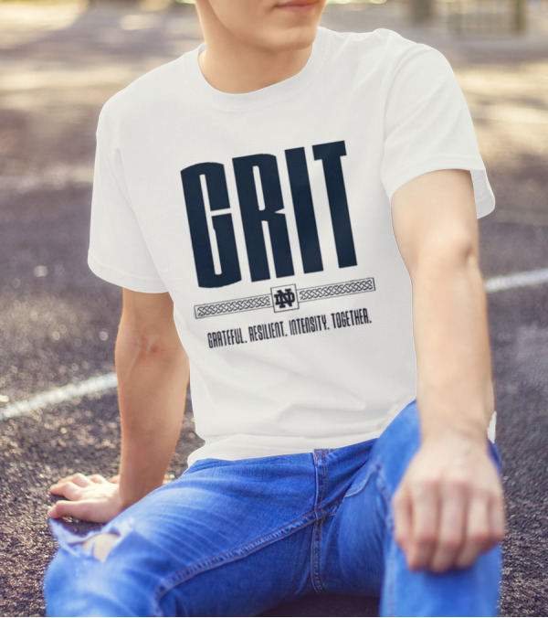 Marcus Freeman Grit Grateful Resilient Intensity Together Notre Dame Football T-Shirt
