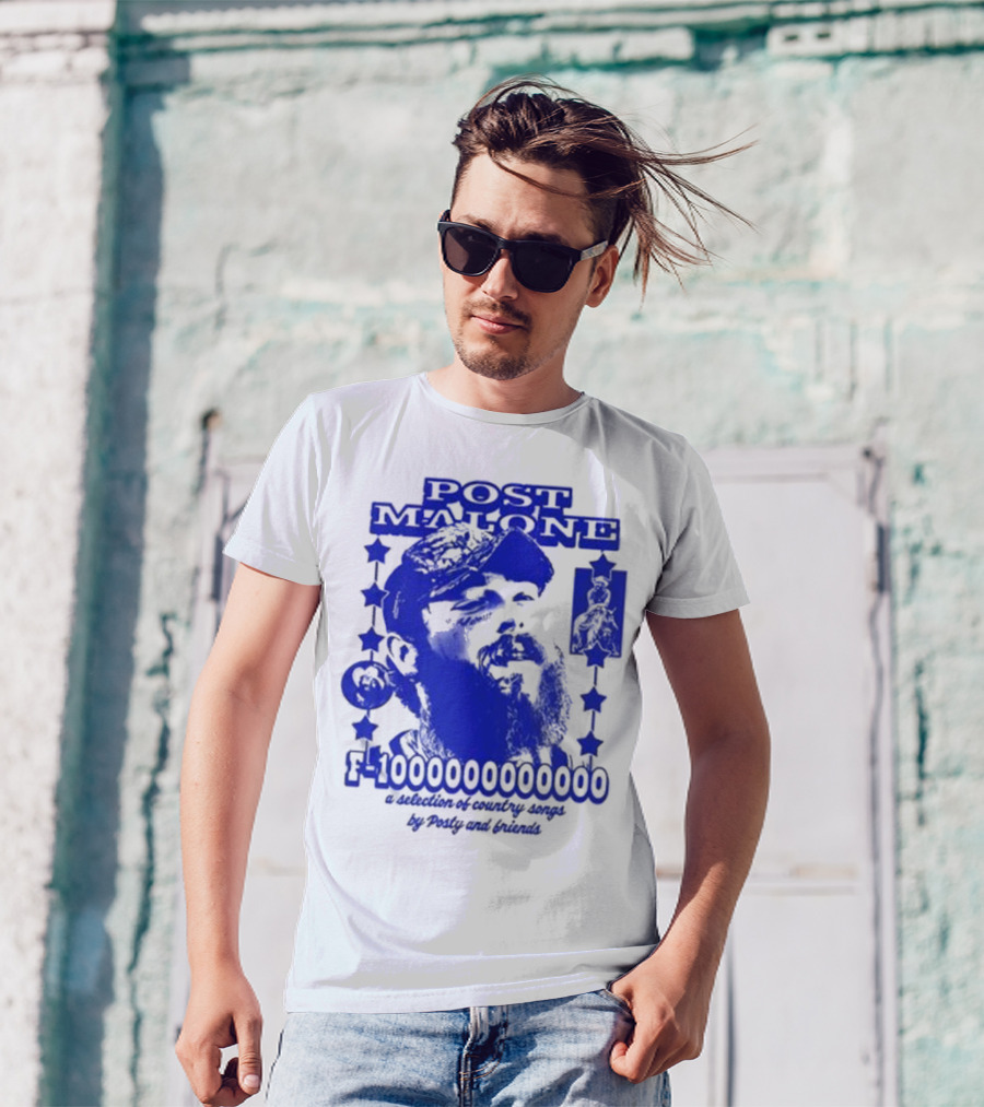 Post Malone F-1000000000000 A Selection Of Country Songs By Posty And Friends T-Shirt