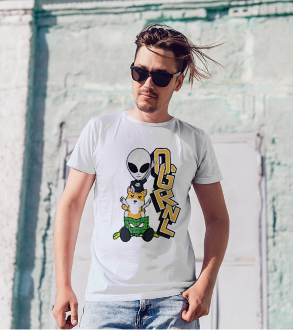 Rich And Lonely Alien With Bear OGRNL X Optic T-Shirt