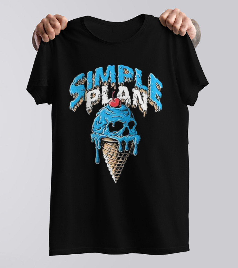 Simple Plan Skull Ice Cream North American Tour T-Shirt