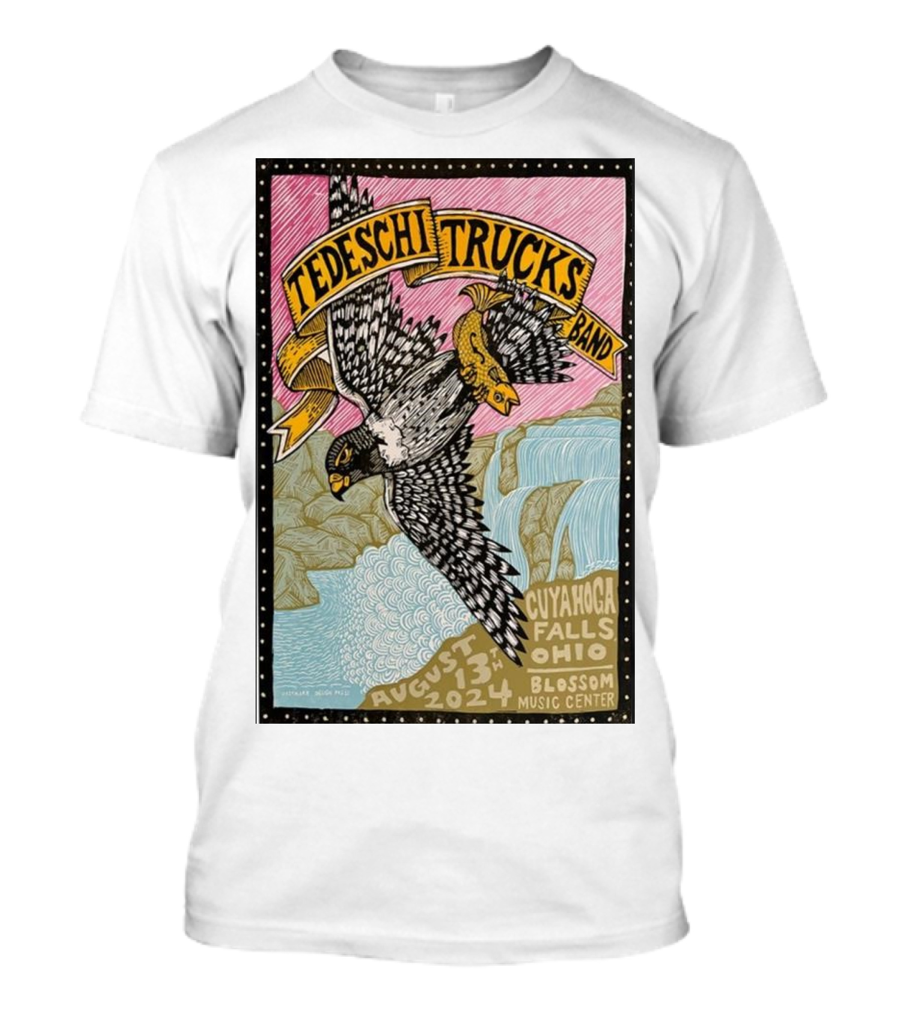 Tedeschi Trucks Band Aug 13 2024 Cuyahoga Falls OH Blossom Music Center Bird And Fish T-Shirt