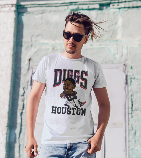 Diggs Houston Texans Football Player Caricature T-Shirt