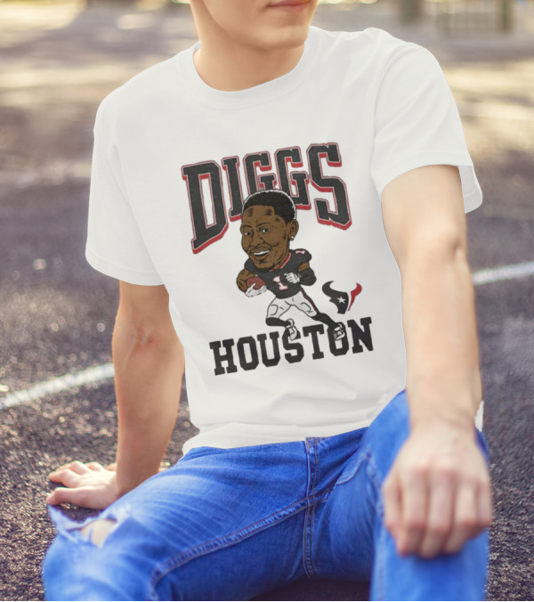 Diggs Houston Texans Football Player Caricature T-Shirt