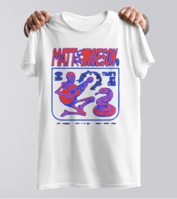 MATT MAESON That's My Cue 2024 Skeleton Playing Guitar With Snake T-Shirt