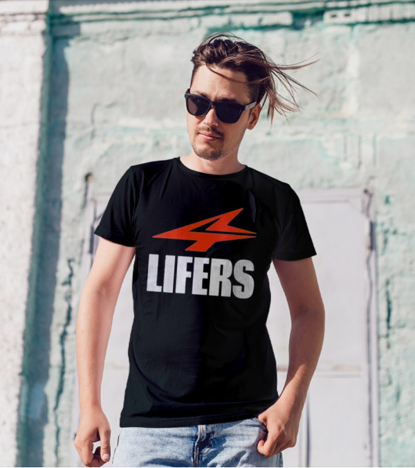 Druski 4Lifers 4 Lifers Red Lightning Bolt T-Shirt