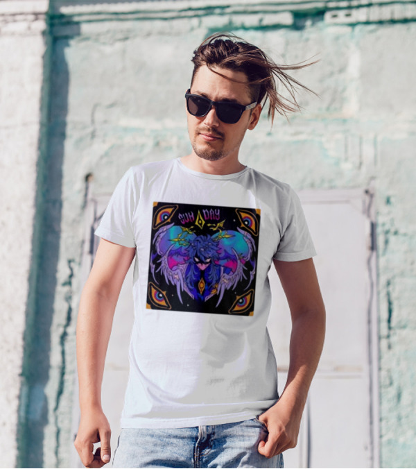Joojooobox Sunday Honkai Star Rail Colorful Winged Figure With Celestial Eyes T-Shirt