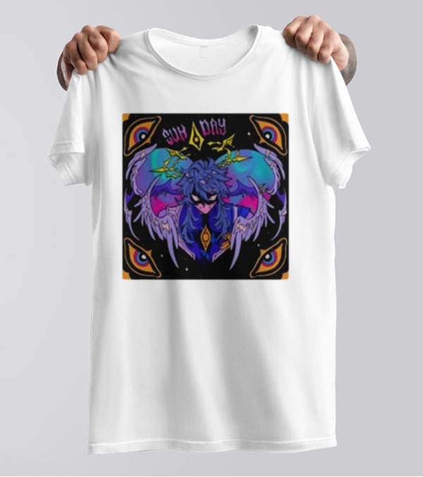 Joojooobox Sunday Honkai Star Rail Colorful Winged Figure With Celestial Eyes T-Shirt