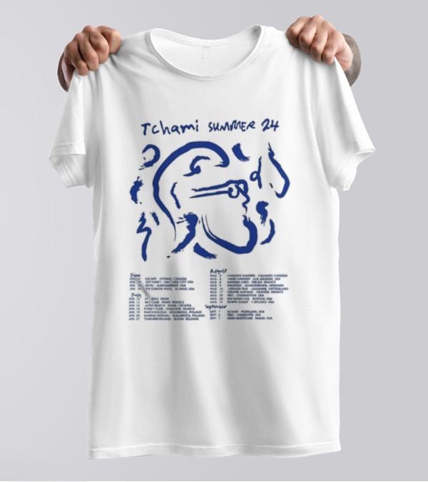 Tchami Summer 24 Tour Dates And Locations Blue Abstract T-Shirt