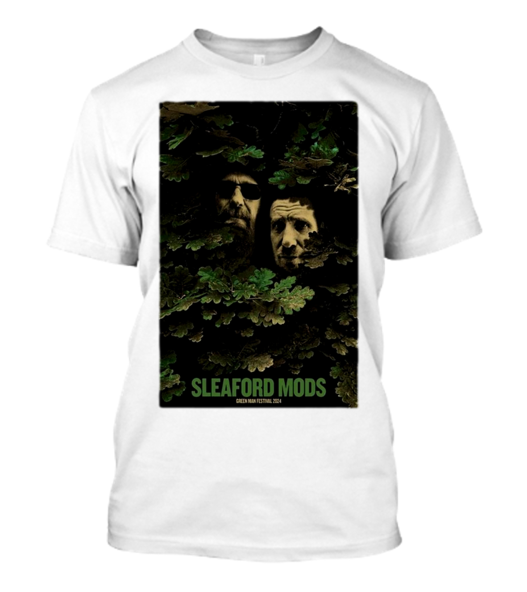 Sleaford Mods Green Man Festival 2024 Forest Faces T-Shirt