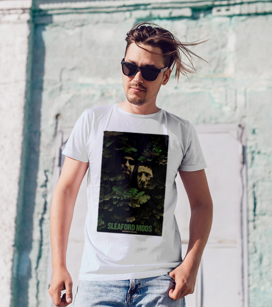 Sleaford Mods Green Man Festival 2024 Forest Faces T-Shirt