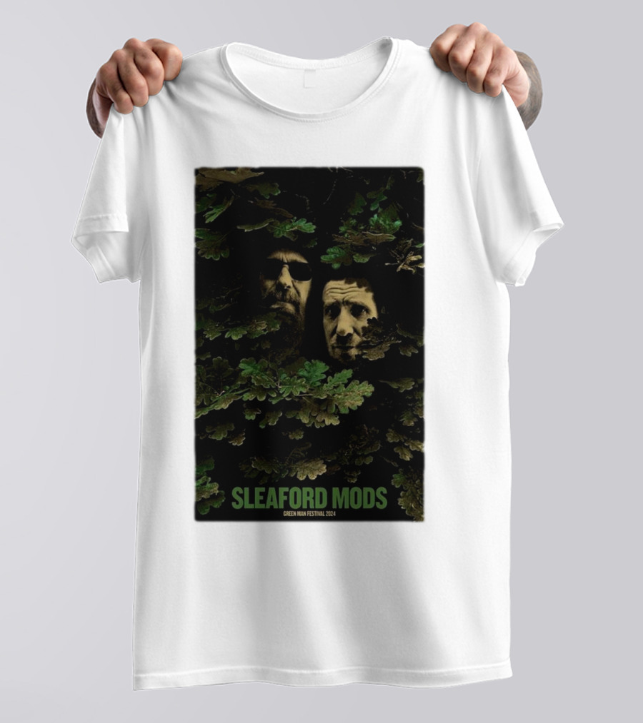 Sleaford Mods Green Man Festival 2024 Forest Faces T-Shirt