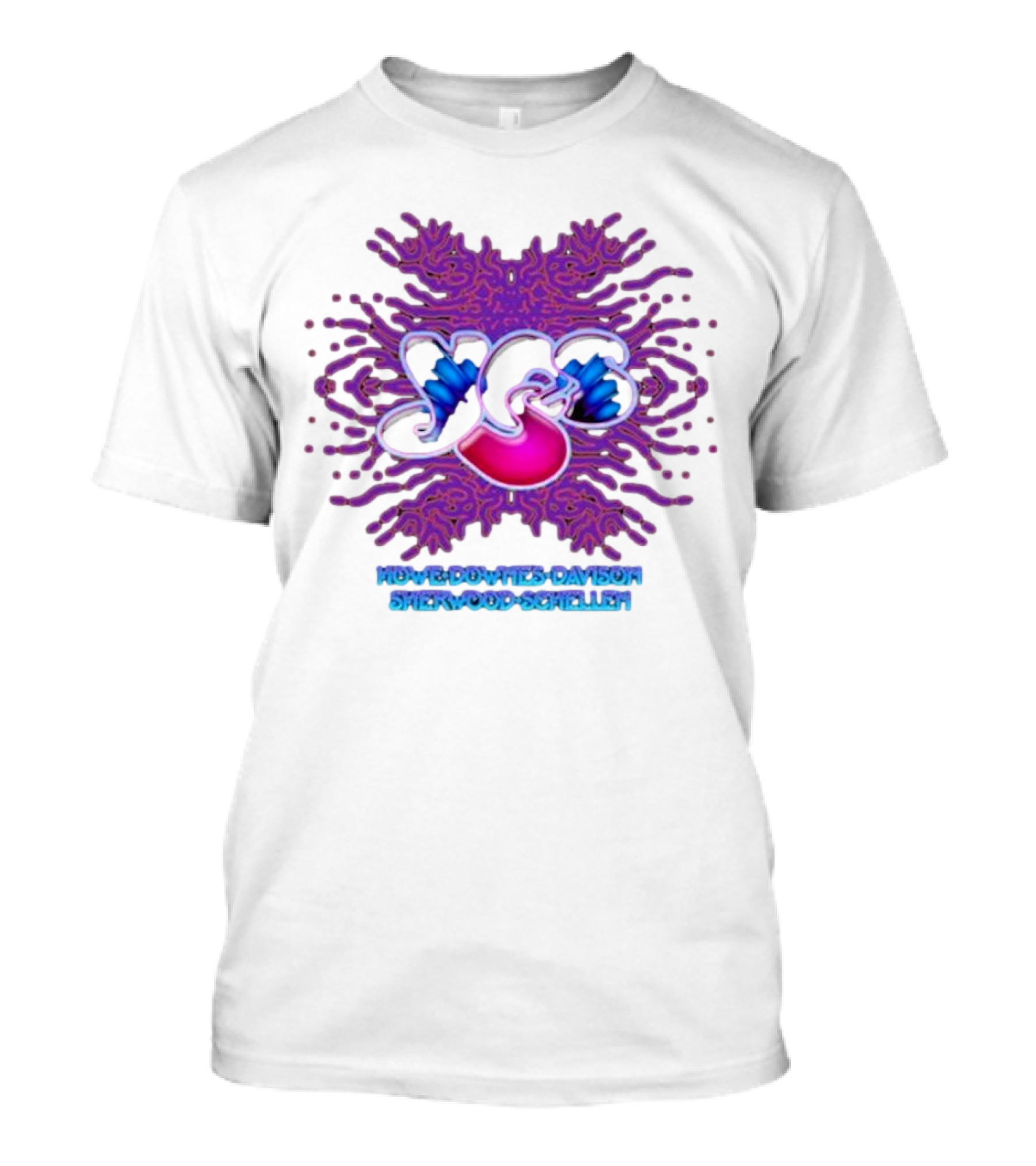 Yes 2024 Summer Tour Howe Downes Davison Sherwood Schellen T-Shirt