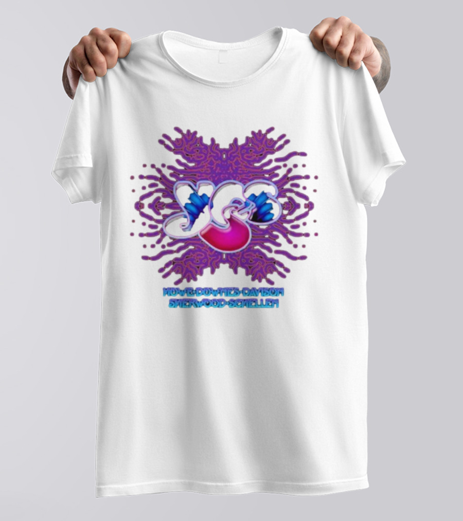 Yes 2024 Summer Tour Howe Downes Davison Sherwood Schellen T-Shirt